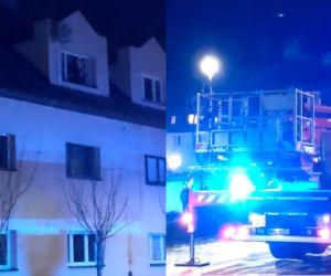 Pożar mieszkania w Wołominie. Dwie osoby ewakuowane