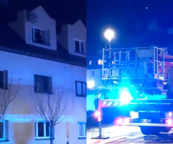 Pożar mieszkania w Wołominie. Dwie osoby ewakuowane