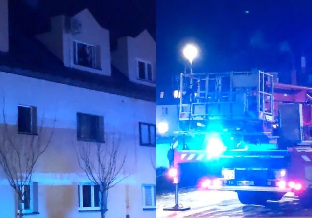 Pożar mieszkania w Wołominie. Dwie osoby ewakuowane