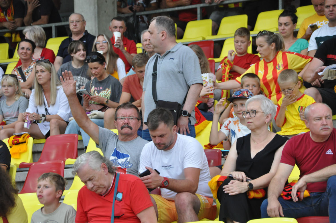 Kibice Korony Kielce na meczu ze Śląskiem Wrocław