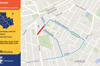 Kierowców w warszawskim Ursusie czekają duże utrudnienia przez weekendowe zamknięcie ruchliwej ulicy