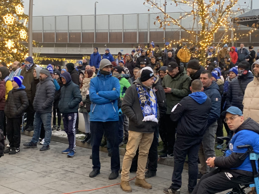 Protest kibiców Ruchu Chorzów w sprawie stadionu 