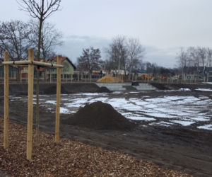 Przy ul. Unii Europejskiej w Lesznie powstaje nowy park