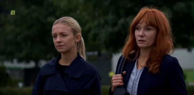 M jak miłość odcinek 1335, Joasia (Barbara Kurdej-Szatan), Agnieszka (Magdalena Walach)