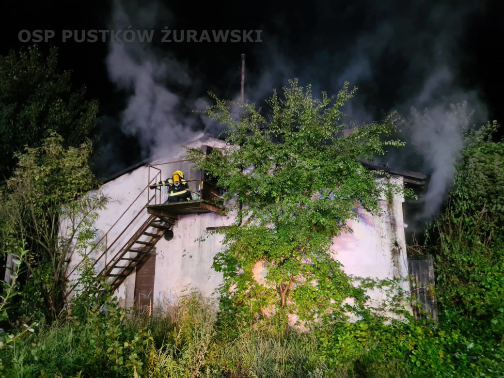 Pożar Cieszyce pod Wrocławiem 