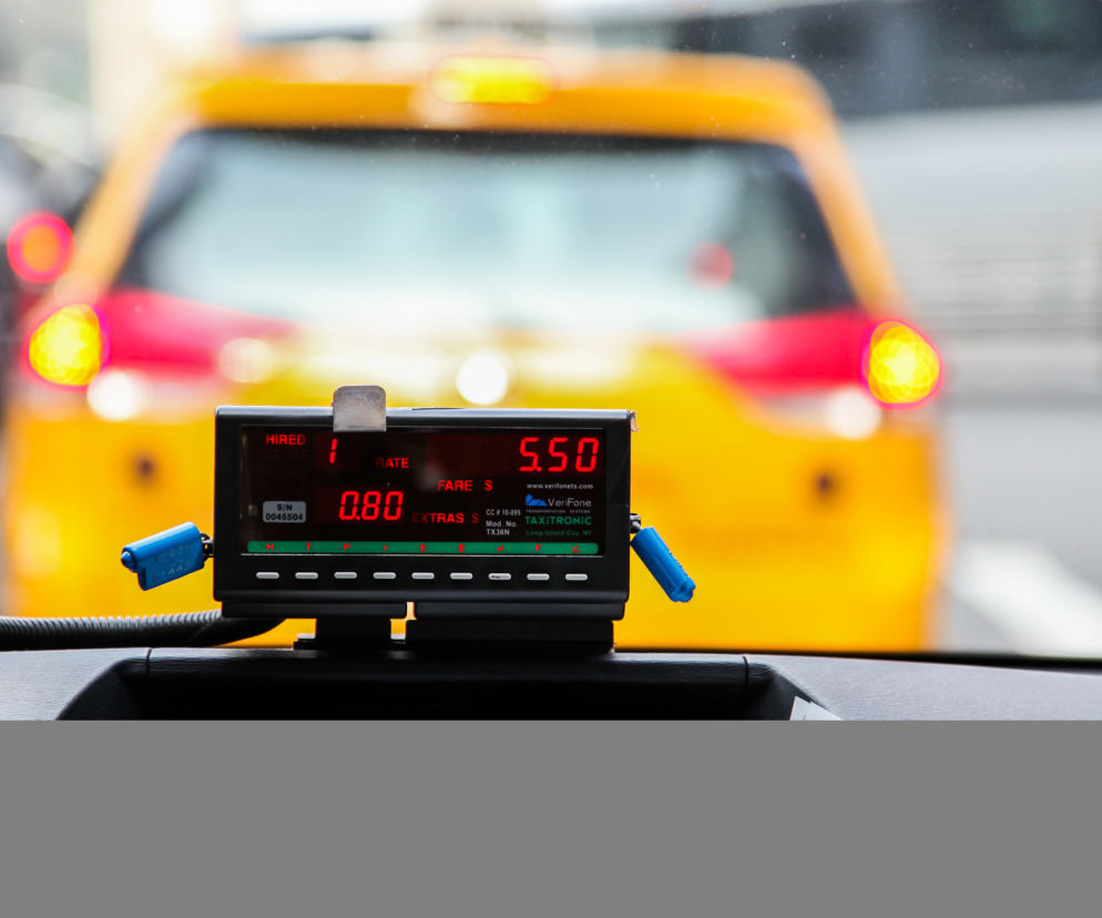 taksówka, licznik, yellow cab