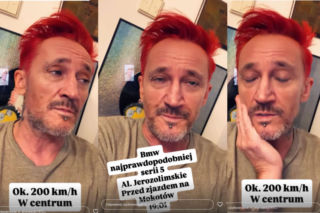 Czarne BMW pędziło 200 km/h i uciekło po stłuczce. Michał Wiśniewski ofiarą pirata! „To byli jadący mordercy”