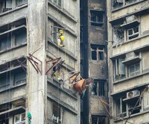 Hongkong/ Policja: zakończono przeszukiwanie pogorzeliska na osiedlu Tai Po; w pożarze zginęło 159 osób