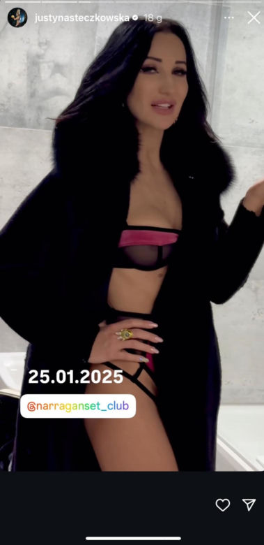 Justyna Steczkowska promuje swój występ w klubie. Wije się w samej bieliźnie
