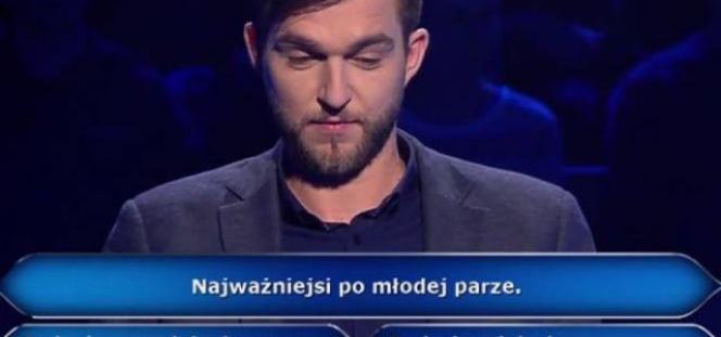 Najważniejsi po młodej parze - pytanie w Milionerach zaskoczyło przyszłego pana młodego 