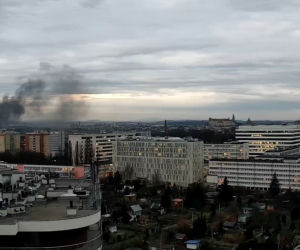 Potężny pożar w centrum Krakowa