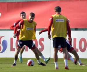 Trening reprezentacji na stadionie Legii