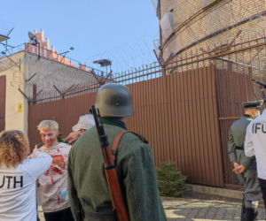 Ekipa filmowa w toruńskim Okrąglaku. Zdjęcia do filmu historycznego