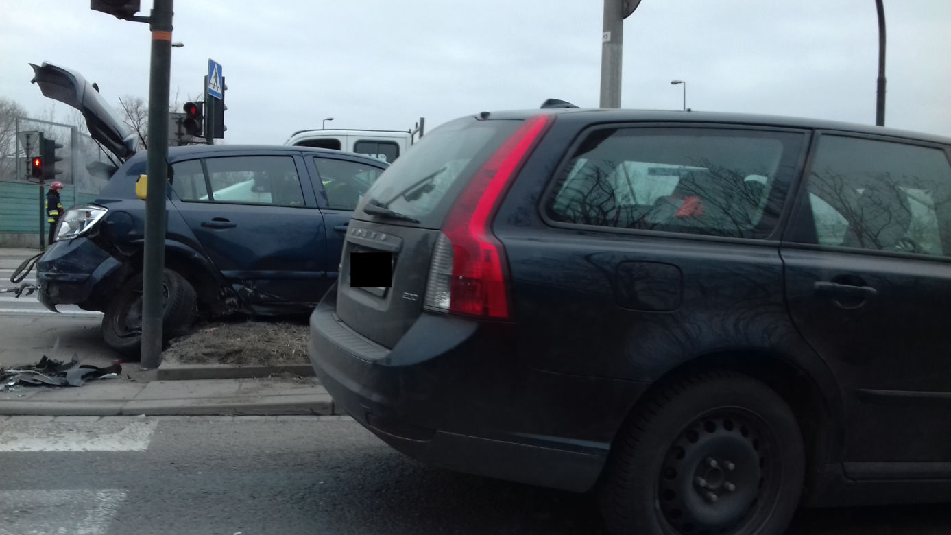 Wypadek na ul. Tischnera w Krakowie