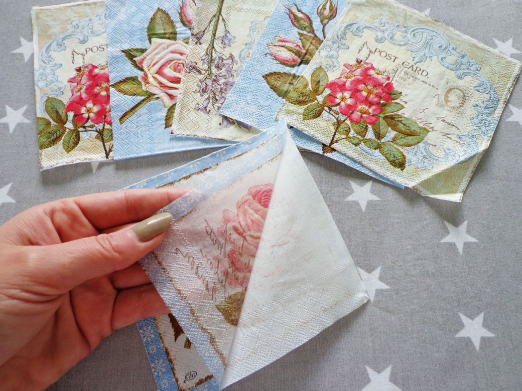 Podkładki pod kubek decoupage na żelazko