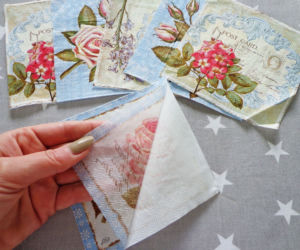Podkładki pod kubek decoupage na żelazko