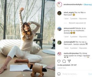 Anna Lewandowska i krytyka na Instagramie