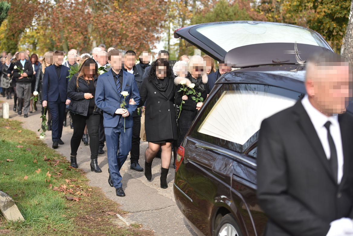  Pogrzeb Adama  we Włocławku, który zginął na Sokratesa