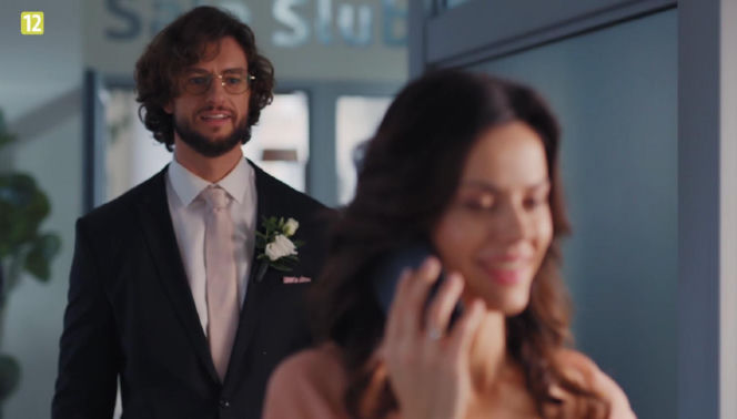 M jak miłość odc. 1924. Kasia (Paulina Lasota), Mariusz (Mateusz Mosiewicz)