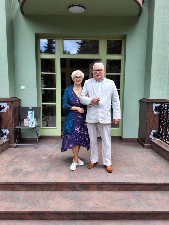 Lech Wałęsa pochwalił się na małżonką