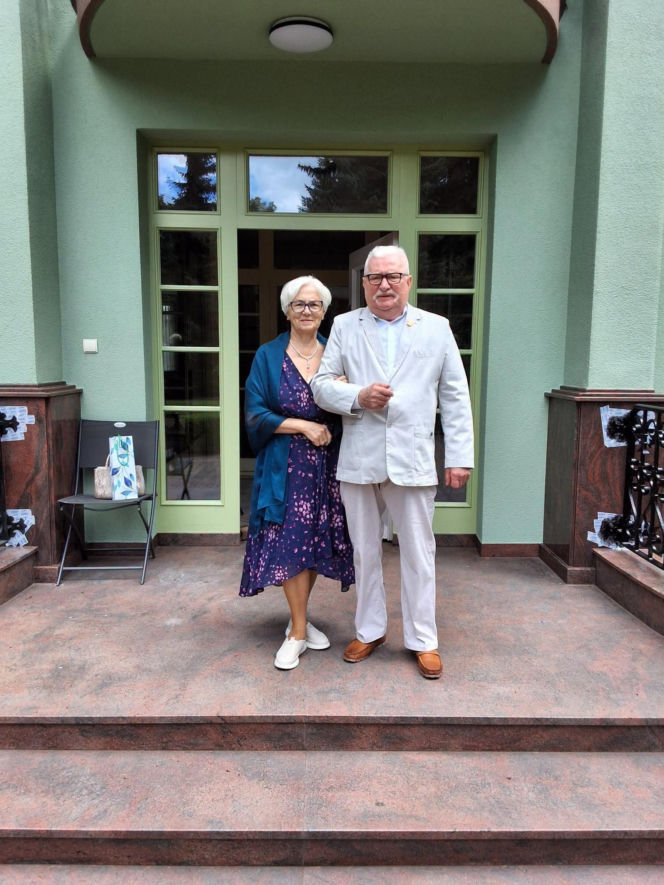 Lech Wałęsa pochwalił się na małżonką