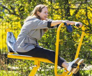 Pełczyńska-Nałęcz na siłowni. Tak wyglądał jej trening z psem