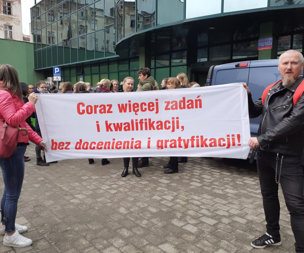Strajk pracowników socjalnych w Łodzi
