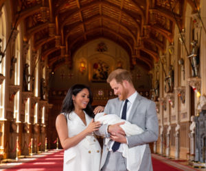 Meghan Markle z dzieckiem i mężem, księciem Harrym