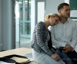 M jak miłość odc. 1039. Tomek (Andrzej Młynarczyk), Paulina Głowacka (Agnieszka Żulewska)