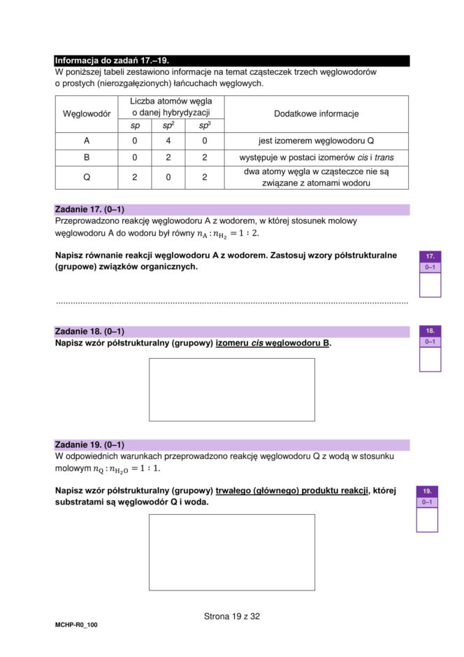 Matura próbna 2026 - chemia