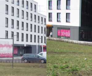 Nielegalne reklamy często szpecą otoczenie.