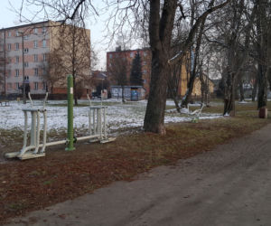 Siłownia plenerowa przy bulwarze Rysiów