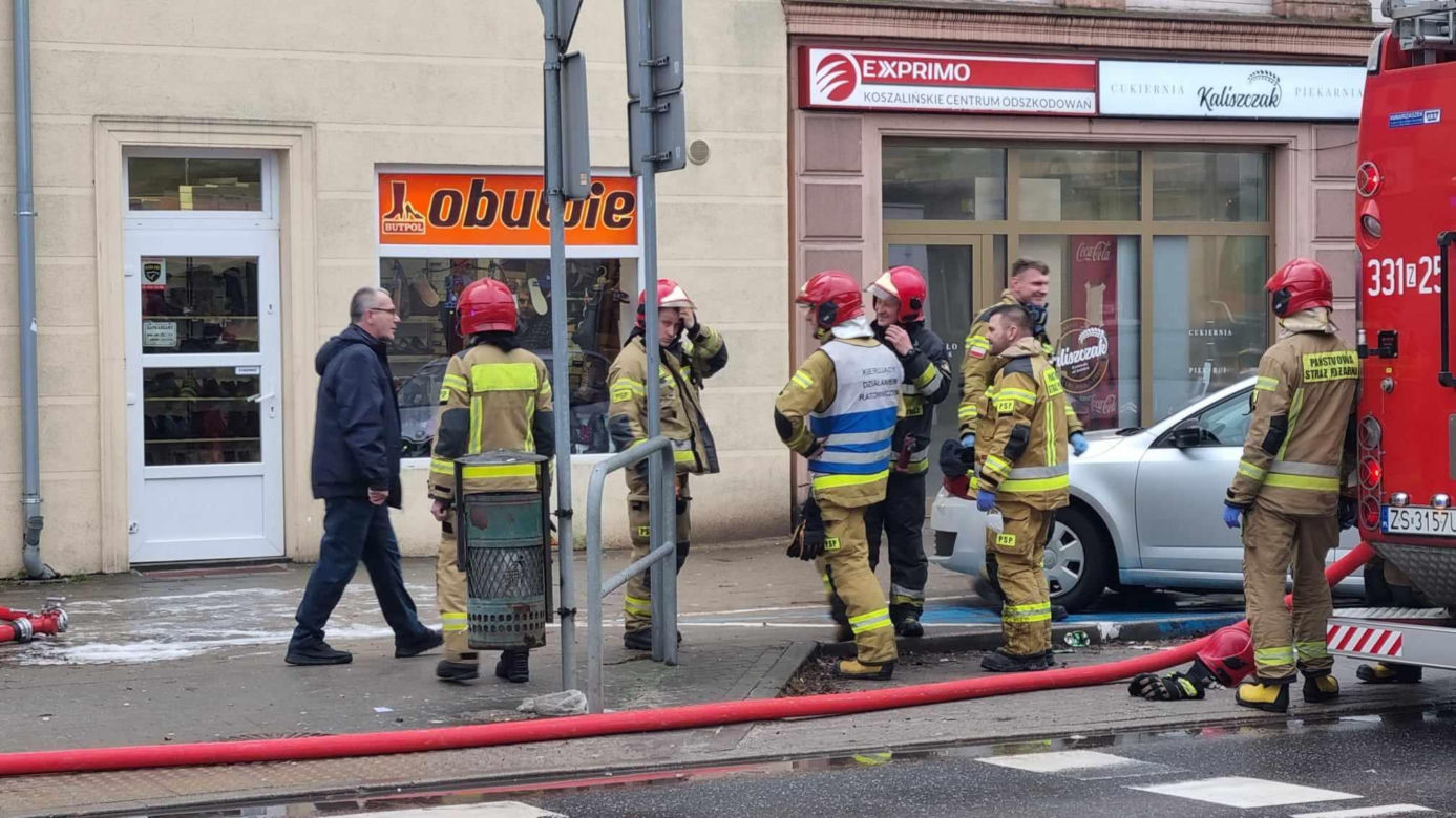 Pożar przy ul. Zwycięstwa w Koszalinie