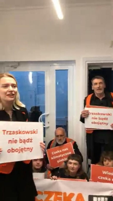 Ostatnie Pokolenie okupuje sztab Rafała Trzaskowskiego!   