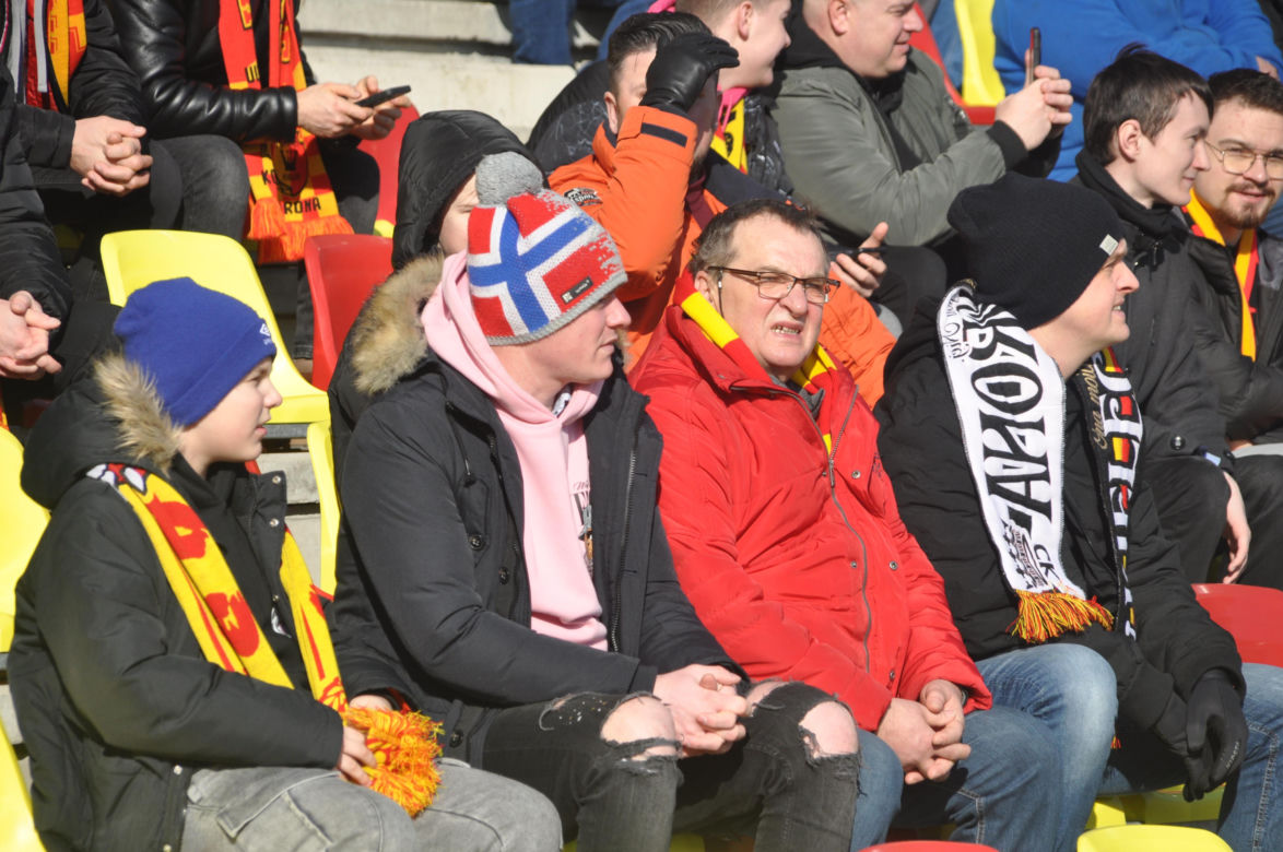 Korona Kielce - Motor Lublin. Kibice na Exbud Arenie