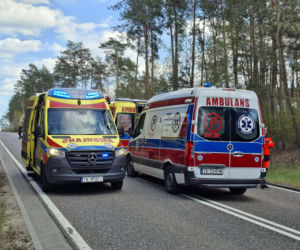 Tragedia na DK 42 Starachowice - Rudnik.  W wypadku zginął motocyklista