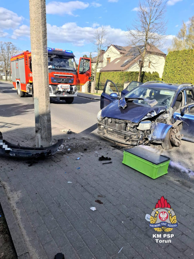 Wypadek na ul. Kniaziewicza w Toruniu