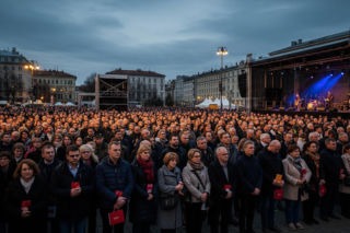 Plac Zamkowy znów głośny. Co działo się w czwartą rocznicę rosyjskiej inwazji na Ukrainę?