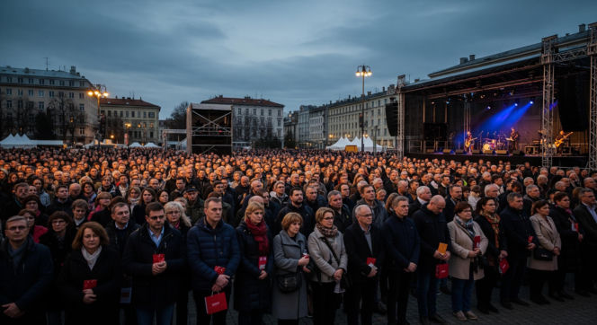Plac Zamkowy znów głośny. Co działo się w czwartą rocznicę rosyjskiej inwazji na Ukrainę?