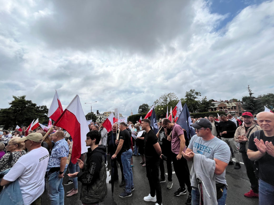 Protest Konfederacji w Siedlcach zgromadził ok. 600 osób