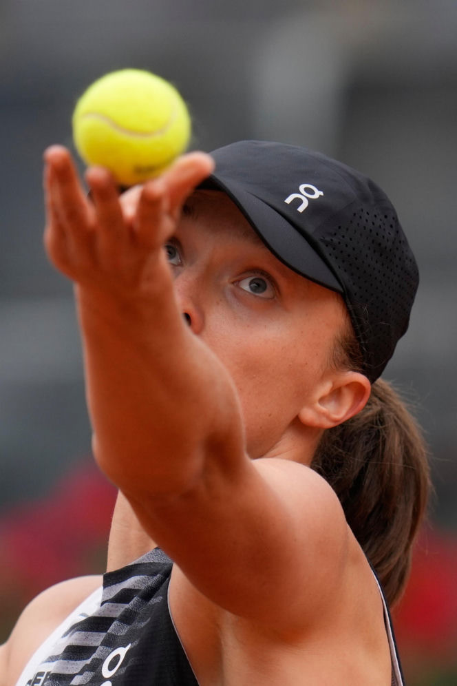 Iga Świątek na ostatnim treningu przez III rundą Roland Garros