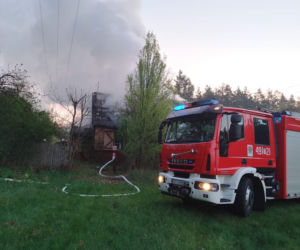 Znowu pożar w Lipiu. Nad ranem spłonął drewniany budynek