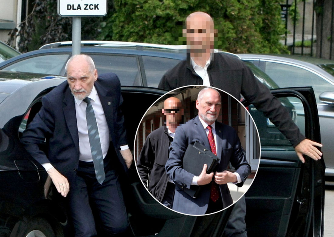 Antoni Macierewicz z ochroną
