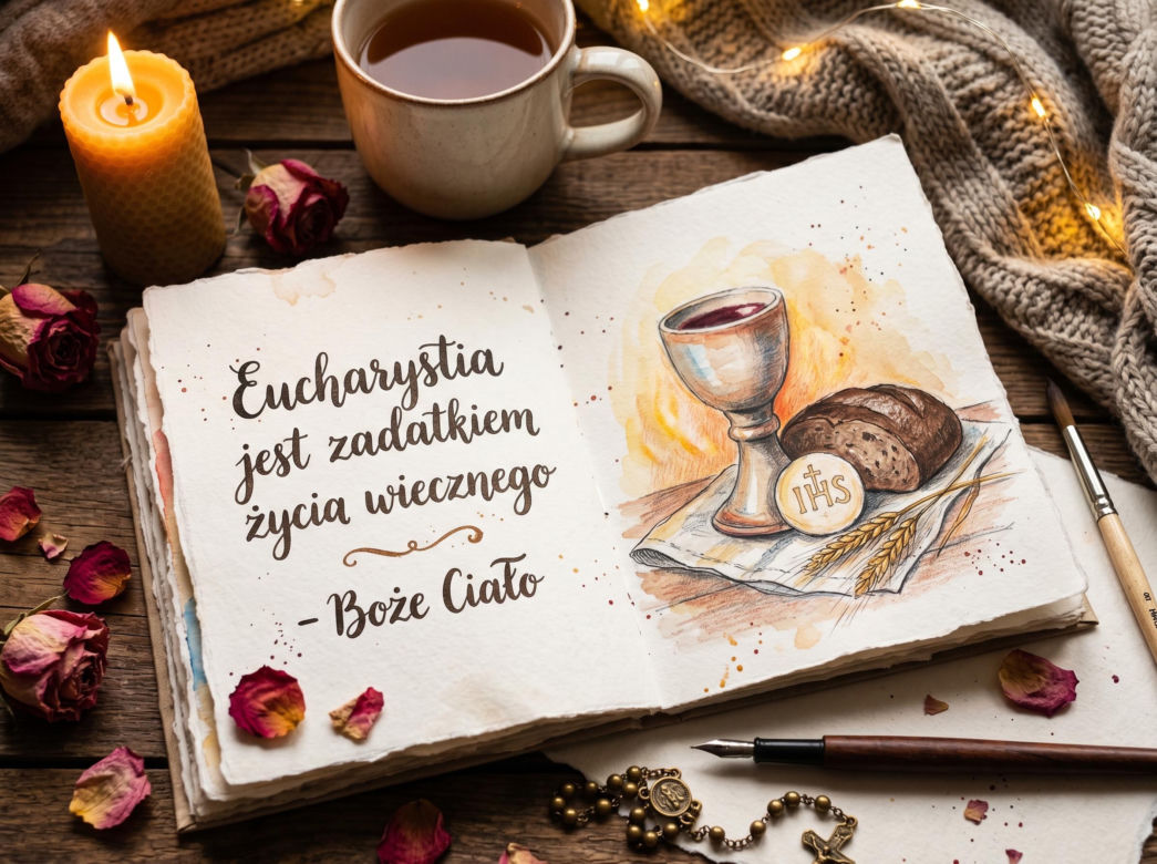 Kartka z życzeniami na Boże Ciało