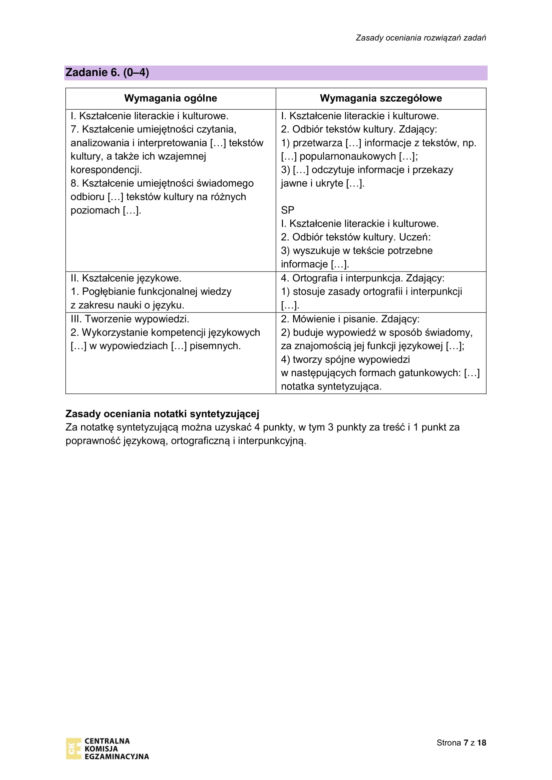 Matura próbna polski odpowiedzi CKE
