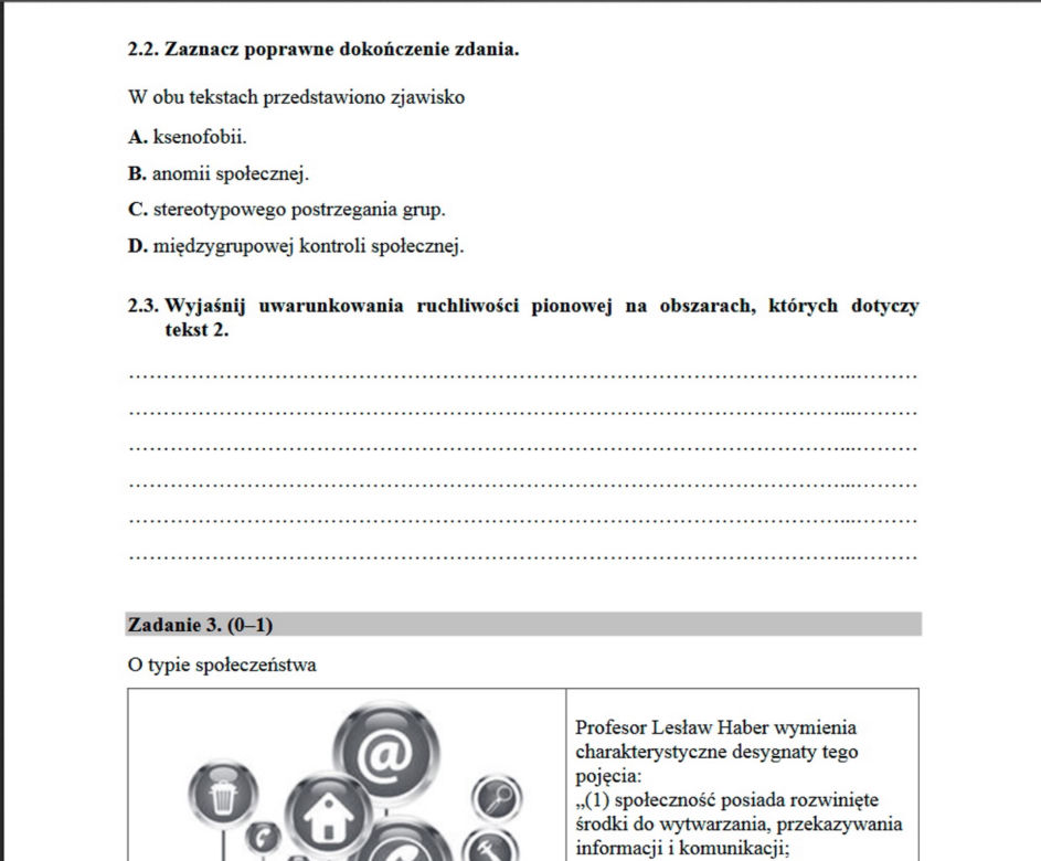 Matura 2019. Wiedza o społeczeństwie. Arkusze CKE WOS rozszerzony