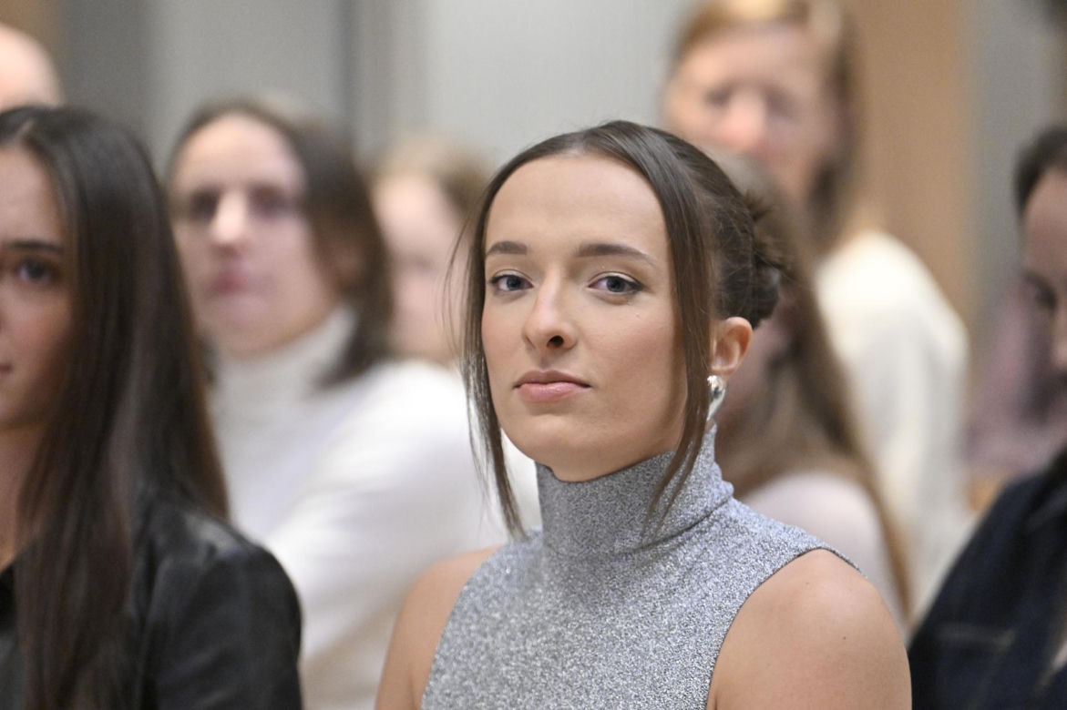 Iga Świątek i Daria Abramowicz na konferencji
