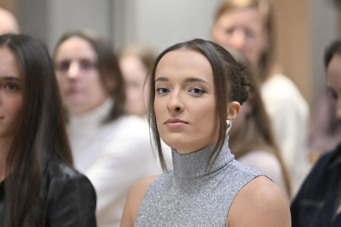 Iga Świątek i Daria Abramowicz na konferencji