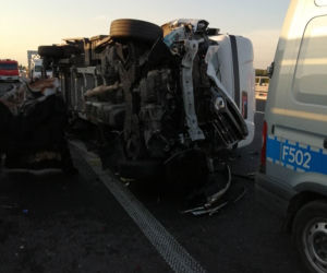 Potworny WYPADEK na autostradzie A1 koło Łodzi