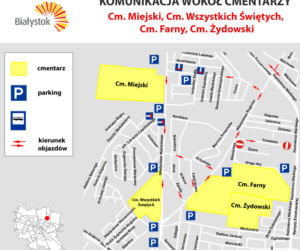 Wszystkich Świętych 2021. Jak pojedziemy w Białymstoku? Zmieniona organizacja ruchu wokół cmentarzy